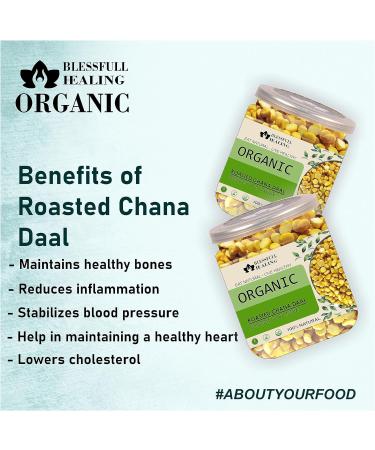 Blessfull Healing Organice Roasted Chana DAL 1 lb (453 Gram) - Buy Online on GoSupps.com