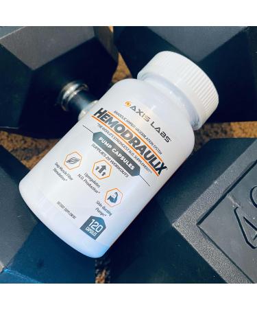 Axis Labs HemodrauliX Pump Capsules - Nitric Oxide N.O. Booster for Muscle Growth Vascularity & Energy | 120 Capsules - 20 Workouts - Buy Online on GoSupps.com