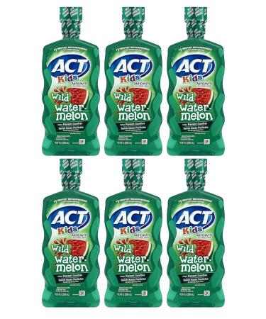 ACT Kids Anti-Cavity Wild Watermelon Fluoride Mouthwash (Pack of 6) - Buy Online on GoSupps.com