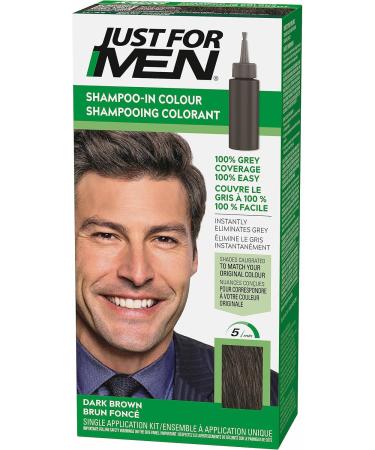Just For Men Control GX 2 in 1 Grey Reducing Shampoo and Conditioner Gradually Colors Hair 118ml (3 Count) & Just For Men Shampoo-In Color Grey Hair Coloring for Men - Dark Brown H-45 (1 Count) - Buy Online on GoSupps.com