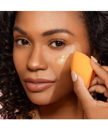 Real Techniques Miracle Complexion Sponge Makeup Blending Sponge For Liquid and Cream Foundation Offers Light To Medium Coverage Natural Dewy Makeup Orange Sponge Latex-Free Foam 1 Count - Buy Online on GoSupps.com