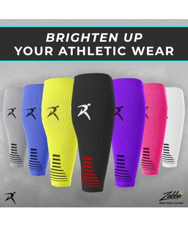Rymora Calf Compression Sleeves - Unisex Leg Support for Pain Relief and Shin Splints - White (One Pair) - Buy Online on GoSupps.com