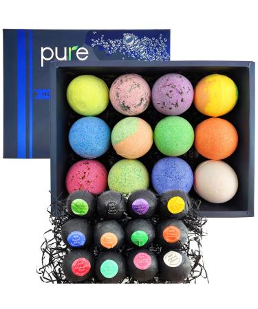 Pure Bath Bomb Gift Set for Men Pack of 12 Organic Bath Bombs for Bath & Spa Great Gift Idea for Your Dad Husband Boyfriend for Special Occasions Birthdays Holidays and More - Buy Online on GoSupps.com