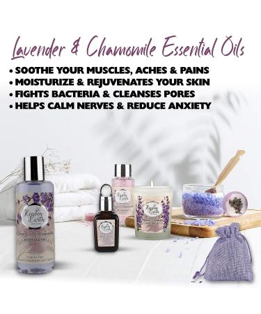 XL Spa Gift Basket for Women & Men - Complete Bath & Body Set for Her & Him - Chamomile Lavender Spa Baskets - Relaxation Gift Set - Buy Online on GoSupps.com