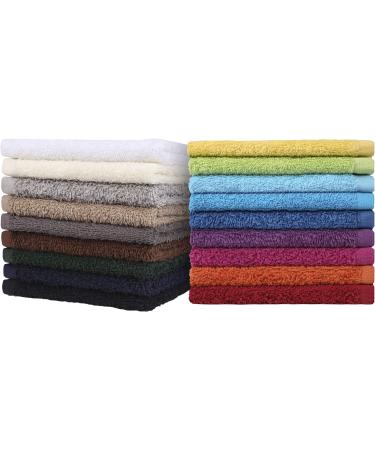NatureMark 10 Pack of 100% Cotton Terry Cloth Washcloths - 30x30 cm Bordeaux Red - Buy Online on GoSupps.com