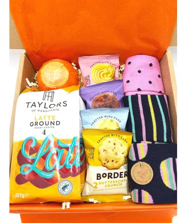 Gift Box by Inside the Box Gifts (Latte Ground Coffee w Biscuits Socks & Bath Bomb) - Buy Online on GoSupps.com