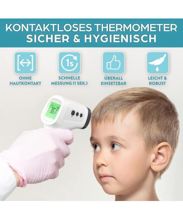 Volvion V7 Contactless Infrared Thermometer - Fast Forehead Fever Detection for Adults Children & Babies - International Shipping Available - Buy Online on GoSupps.com
