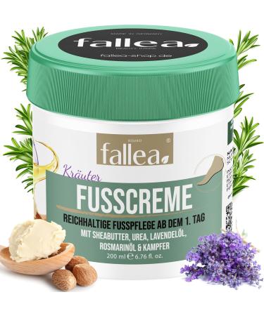 Fallea Herbs Foot Cream - 24HR Moisturizing Urea Formula for Dry Rough Feet | Regenerating Care & Cornea Prevention | 200ml - Buy Online on GoSupps.com