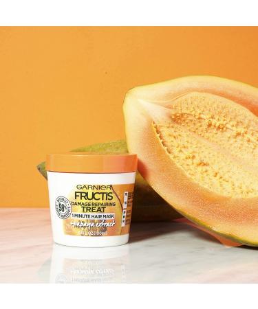 Garnier Fructis 1-Minute Hair Mask - Damage Repair with Papaya Extract (3.4 fl oz) - Buy Online on GoSupps.com