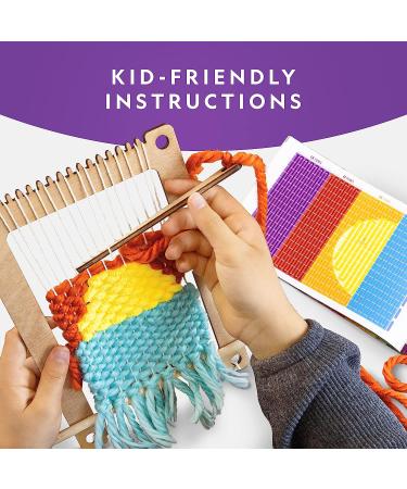 NATIONAL GEOGRAPHIC Kids Weaving Kit - Fun Wooden Loom with Yarn & 3 Designs for Easy Weaving - Child Arts and Crafts Set - Buy Online on GoSupps.com