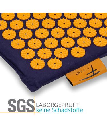 Fit Acupressure Set - Pad Pillow Bag & Massage Ball for Back & Neck Pain Relief | Muscle Relaxation (Blue-Orange) - Buy Internationally - Buy Online on GoSupps.com