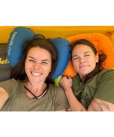 TREKOLOGY Aluft 1.0 Inflatable Camping Pillow - Comfy Backpacking Pillow for Sleep, Travel, Beach - Green - Buy Online on GoSupps.com