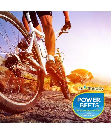 Nu-Therapy Power Beets - Super Concentrated Circulation Superfood - Acai Berry Pomegranate Flavor - Non-GMO Beet Juice Powder - 30 Servings - 5.8 oz - Buy Online on GoSupps.com
