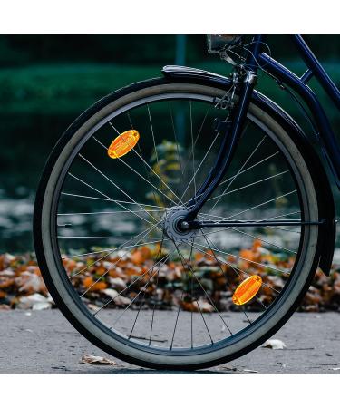 Spoking Reflectors for Bicycles - Extra Reinforced Steel Clips Orange Cat Eyes STVZO Certified - Perfect for Racing MTB Trekking & Children's Bikes - 4-Piece Set - Buy Online on GoSupps.com