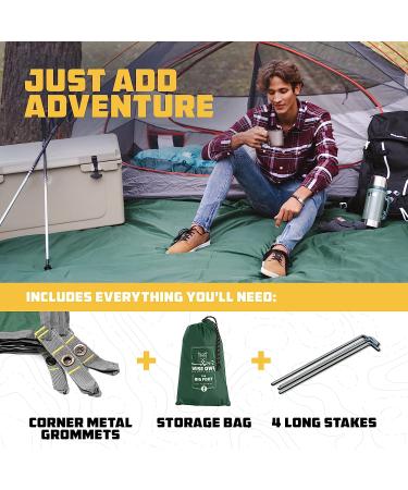 Wise Owl Outfitters Waterproof Camping Tarp - Medium Gray - Includes Tent Stakes and Carry Bag - Ideal Camping Gear Must-Have - Buy Online on GoSupps.com