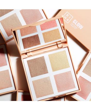 3ina Vegan Glow Face Palette - Cruelty-Free Highlighter - 4 Color Tones for Face & Eyes - Glossy Powder 10ml - Buy Online on GoSupps.com