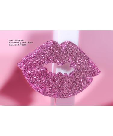 15Pcs Pink Cupcake Toppers and Pink Glitter Girls Cupcake Topper for Pink Girl Birthday Bridal Party Decorations Wedding Cake Decors - Buy Online on GoSupps.com