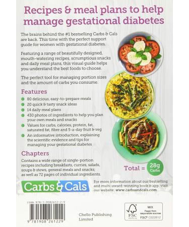 Carbs & Cals Gestational Diabetes: 100 Recipes Designed by Diabetes Specialist Dietitians - Buy Online on GoSupps.com