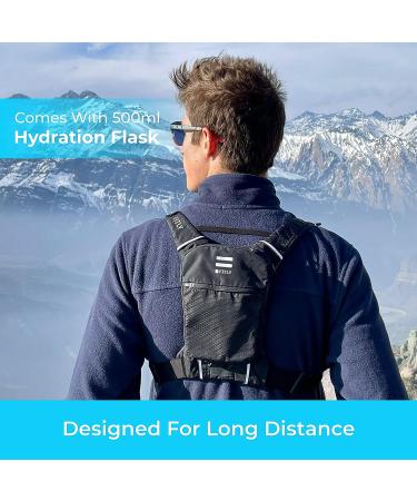 FITLY Hydro Running Pack | Running Backpack Phone Holder  Storage  Thoracic Belt | Unisex Hydration Pack | Carry Personal Items While Running | Lightweight Hydration Backpack (SUB90 Black  M-L-XL) M-L-XL SUB90 Edgy Black - Buy Online on GoSupps.com