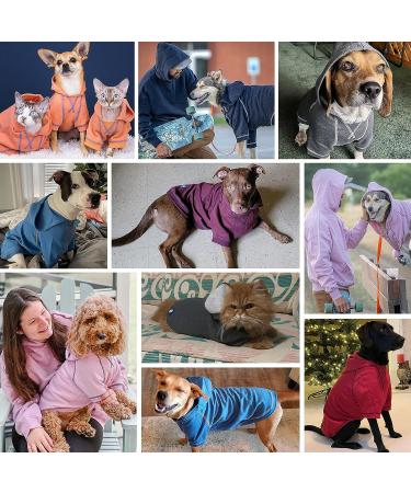 Blueberry Pet Soft & Comfy Cotton Blend Dog Hoodie Sweatshirt in Burgundy Red - 12 inch Back Length - Buy Online on GoSupps.com