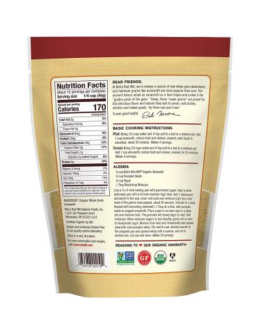 Buy Bob's Red Mill Organic Amaranth Flour - 18 Oz | Gluten-Free & Nutrient-Rich - Buy Online on GoSupps.com