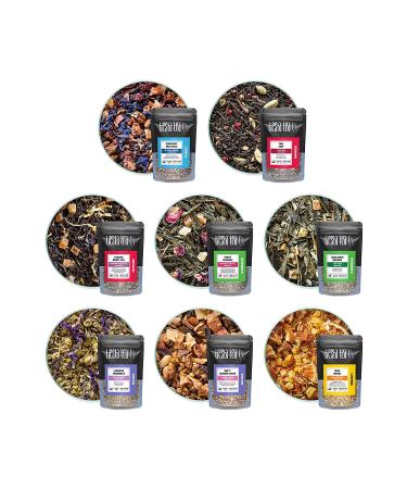 Tiesta Tea Top 8 Favorites Sampler: Up to 80 Cups, High to No Caffeine, Hot & Iced Loose Leaf Variety Pack - Green, Herbal, Black & Chai Tea - 8 Sample Pouches - Buy Online on GoSupps.com