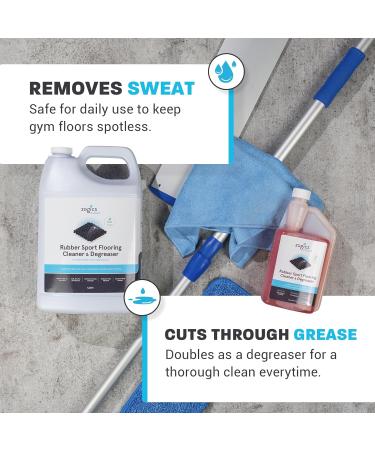 Zogics Rubber Flooring Cleaner and Degreaser Cleaner Concentrate and Heavy Duty Degreaser for Rubber Floors and Mats Biodegradable and Non Toxic Cleaner (1 Gallon) - Buy Online on GoSupps.com