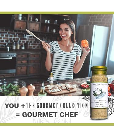 Gourmet Collection Roasted Garlic Rosemary Sea Salt Blend - Premium Seasoning for Meat, Fish, and Vegetables - Buy Online on GoSupps.com