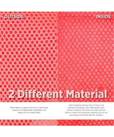 DONNA Deluxe Foam Mesh Wrap | Olive & Vitamin E Treated Headband for Curly Hair Care Face Wash & Makeup | 1PC RED COLOR - Buy Online on GoSupps.com