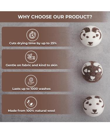 Eco Tumble Dryer Balls - 100% Wool - Reduce Drying time - Naturally Softer Clothes - Baby Safe - Pack of 3 XL Balls. - Buy Online on GoSupps.com