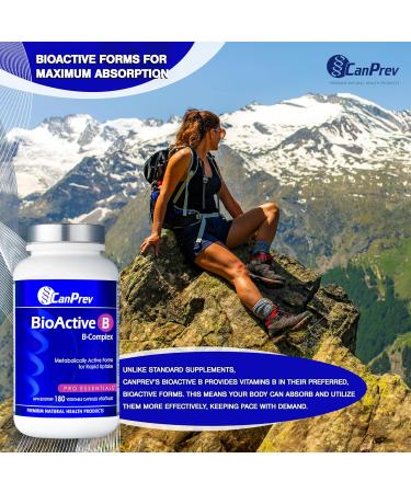 CanPrev BioActive B - B-Complex | 180 Vegetarian Capsules (Green capsules) | CanPrev Premium Natural Health Products 180 count (Pack of 1) - Buy Online on GoSupps.com