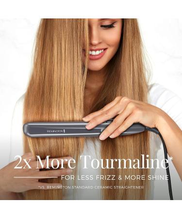 Remington S5500TA Anti-Static Flat Iron | 1 " Floating Ceramic Plates & Digital Controls | Hair Straightener - Grey/Coral | International Shipping Available - Buy Online on GoSupps.com