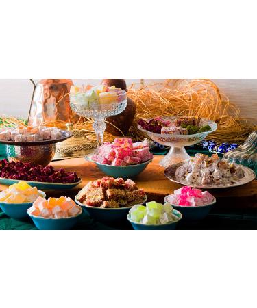 Cerez Pazari Turkish Delight Halloween Candy Gift Basket 2.2Lbs in Elegant Tin Box - 6 Luxury Lokum Flavors - Perfect for Christmas, Thanksgiving, Birthdays - Nut-Free Option - Buy Online on GoSupps.com