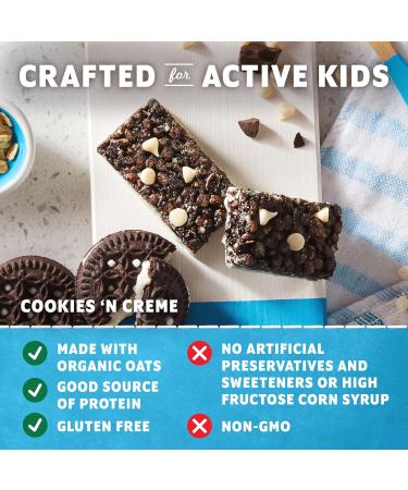 CLIF Kid Zbar Protein - Cookies 'N Creme - Crispy Snack Bars - Made with Organic Oats - Non-GMO - 5g Protein - Gluten Free Protein Bars (15 Pack) - Buy Online on GoSupps.com