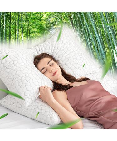 Buy SUPA MODERN Cooling Bed Pillows 2 Pack - Adjustable Shredded Memory Foam & Gel for All Sleepers Luxury Queen Size Washable Covers - Buy Online on GoSupps.com