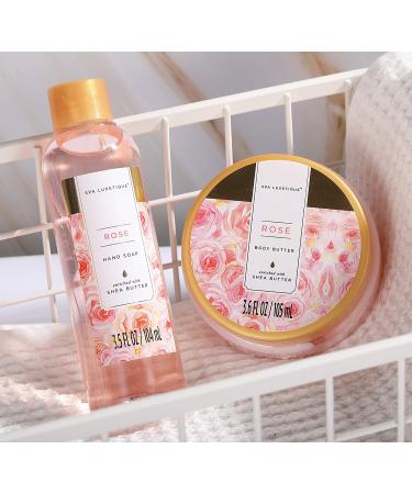 Spa Luxetique Bath Spa Gift Basket for Women - Rose Relaxing Spa Set with Bath Salts, Body Lotion & Shower Gel - Perfect Birthday or Mother's Day Gift - Buy Online on GoSupps.com