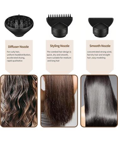 Ionic Hair Dryer 1800W Professional Hair Dryer with 2 Nozzles and 1 Diffuser Powerful Foldable & Portable Blow Dryer with 3 Heat Settings and 1 Cold Air Mode For Home Use and Travel Green - Buy Online on GoSupps.com