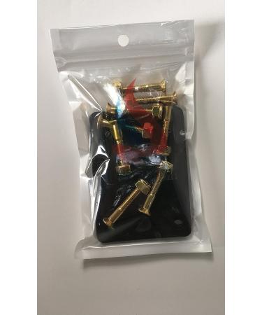 DreamFire Longboard Skateboard Hardware Kit Rubber Skateboard Riser Pad Screws Set 10pcs black pad 1.1inch screw - Buy Online on GoSupps.com