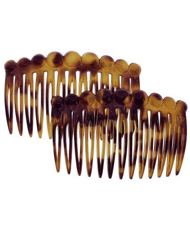 Camila Paris CP2871/2 French Hair Side Comb Small Rounded  Tokio French Twist Hair Combs Decorative  Strong Hold Hair Clips for Women Bun Chignon Up-Do Styling Girls Hair Accessories  Made in France