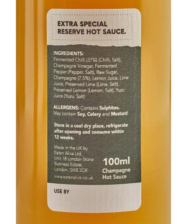 Champagne Citrus XO Extra Special Reserve Hot Sauce - Eaten Alive - Super Luxury Chilli Gift - Buy Online on GoSupps.com