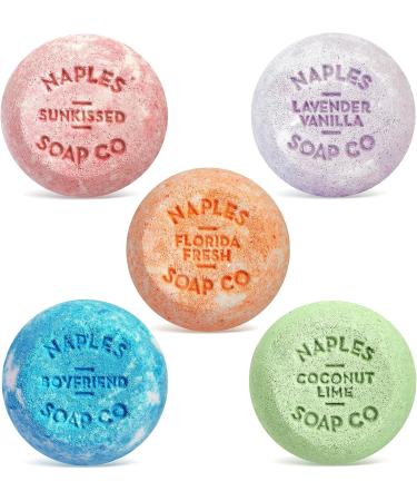 Naples Soap Co. Epsom Salt Cocoa & Shea Butter Aromatherapy Bath Bomb Variety Box - Set of 5 Tropical & Floral Scents - Buy Online on GoSupps.com