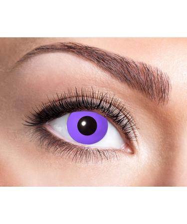 Eyecatcher 84095241-w08 - Colored contact lenses 1 pair weekly lens purple carnival Mardi Gras Halloween