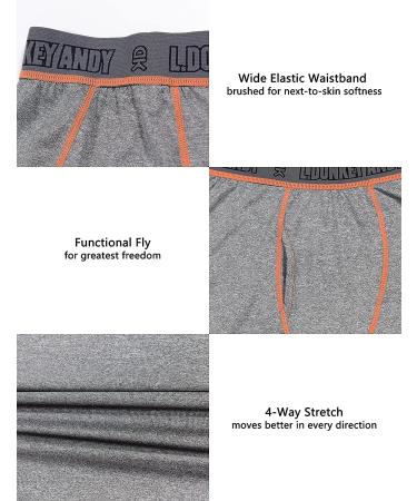 Little Donkey Andy Men's Thermal Underwear Set - Gray X-Large - Wicking Active Long Johns Top & Bottom - Buy Online on GoSupps.com