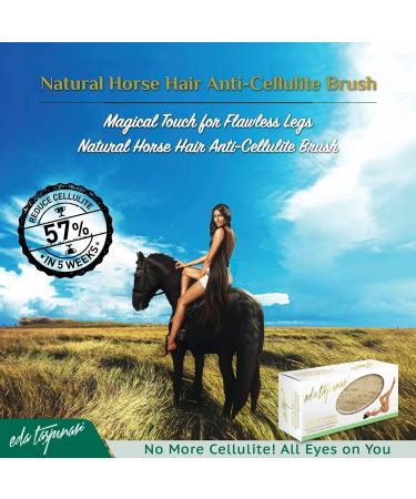 EDA Tasepin Dry Brush Set - Natural Horsehair Anti-Cellulite Body Peeling | Perfect Legs & Fit Body | Improve Lymph Function & Softer Skin - 2 Brushes in 1 Pack - Buy Online on GoSupps.com