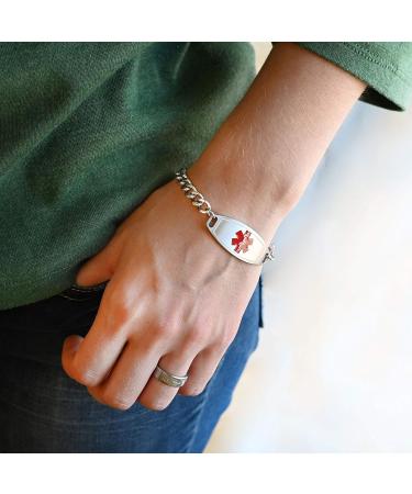 Customizable Yellow Alzheimer's Medical Alert Bracelet - Pre-Engraved Safety Solution | International Shipping Available - Buy Online on GoSupps.com