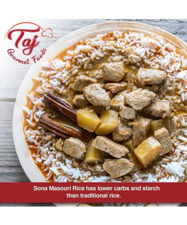 Taj Gourmet Sona Masoori Rice 10lbs - Premium Quality Indian Basmati Rice - Buy Online on GoSupps.com