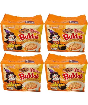 Value Bundle: SAMYANG Noodles - Hot Chicken Flavour Ramen Noodles - Buldak Noodles - Buldak Ramen - Instant Noodles - Instant Ramen - Korean Food - Custom Value Bundle Branded Pack of 20 Total (4 PACK 4 CHEESE) 4 CHEESE 4 PACK - Buy Online on GoSupps.com
