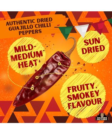  Cultura Del Chile Guajillo Whole Dried Chillies 75g - All Natural Mild to Medium Heat with Bold Smoky Flavour for Authentic Mexican Taste. Gr - Buy Online on GoSupps.com