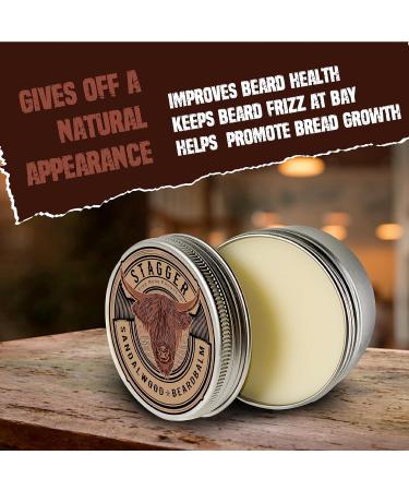 STAGGER Beard Balm with Sandalwood - Natural Irritation-Free Conditioner & Wax for Men | Softens & Strengthens Beard - Pack of 2 - Buy Online on GoSupps.com