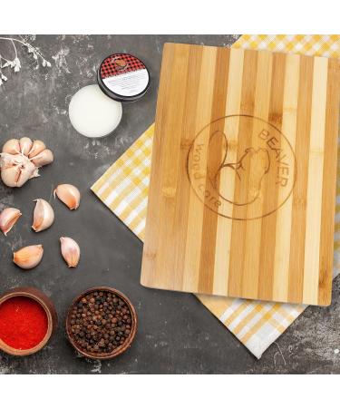 Cutting Board Cream by Beaver Wood Care - Food Grade Mineral Oil & Beeswax Blend for Wood Polish & Wax - 120ml/4oz | Best Care for Butcher Block & Wooden Utensils - Buy Online on GoSupps.com